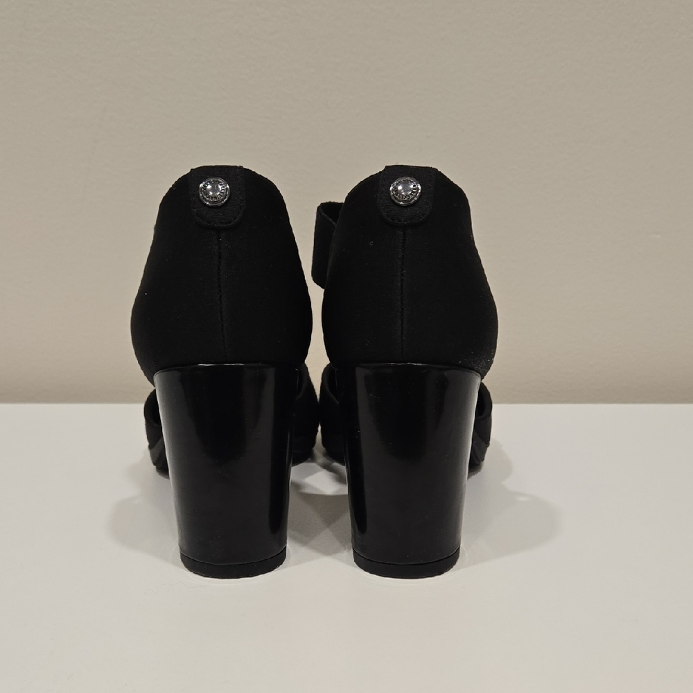 Anne Klein Black Heeled Sandals - Picture 7 of 16